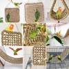 2Pcs Natural Sea Grass Parrot Mat - Foraging Chew Wall