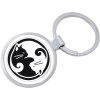 Yin Yang Cats Keychain - Includes 1.25 Inch Loop for