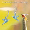 YAFEINI Hummingbird Earrings 925 Sterling Silver Turquoise Drop Dangle Earrings