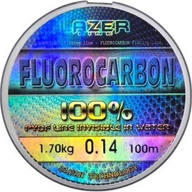 LAZER LINE Fluorocarbon Fishing Line 100 m Diameter 0.14 mm Test 1.7 kg - Transparent Leader Line for Pike Zander Perch Trout Carp - Fluorocarbon Leader - Predator Fishing Line - Fluorescent Carbon