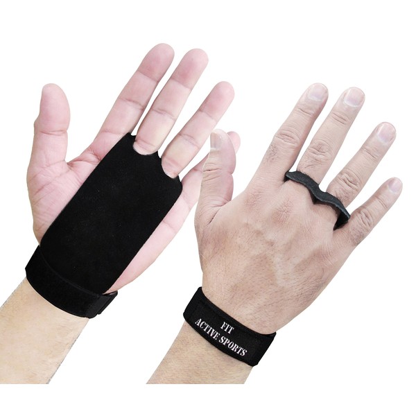 Best Gymnastics Grips for Maximum Hand Protection - No Hand Rip Weight Lifting Gloves Alternative - For Pull Ups, Muscle Ups, Toes to Bar, Kettle Bell Swings, Cross Training, Weightlifting (Large)
