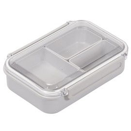 Pearl Metal DC-6004 Home Label Lunch Box with Core 22.9 fl oz (650 ml), Gray, Made in Japan