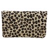 Jeamis Suede Shoulder Bag Leopard Suede Bag Crossbody Clutch Leather