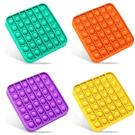 Unbranded Push Pop Silicone Sensory Fidget Toy Office Anxiety Stress Relief Bubble Game - Green