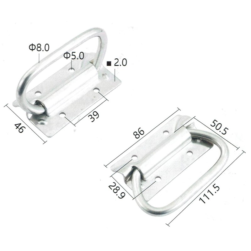 ingdaum® Crate Drop Handle (Pack of 2) Crate Handle, Folding