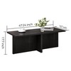 Luoxiao Rectangle Coffee Table 47 inch Modern Coffee Table for