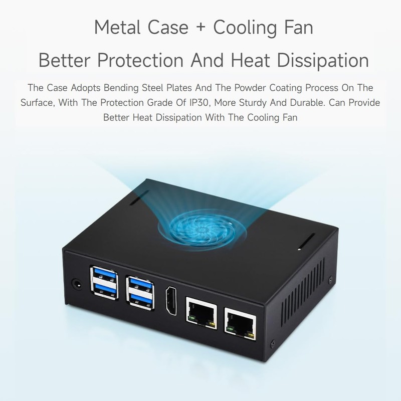 Waveshare Metal Case for VisionFive2 Board (NOT Included) with Cooling