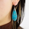 SELOVO Women Girls Blue Turquoise Stone Fishhoop Dangle Drop Earrings