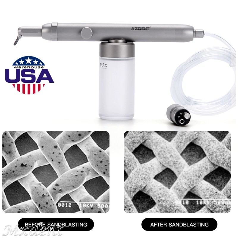 AZDENT Dental Aluminum Oxide Micro Blaster Microetcher Sandblasting System 4Holes