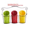 Kitchen Utensil Holder Set (4 Pieces) - 3 Ceramic Crocks