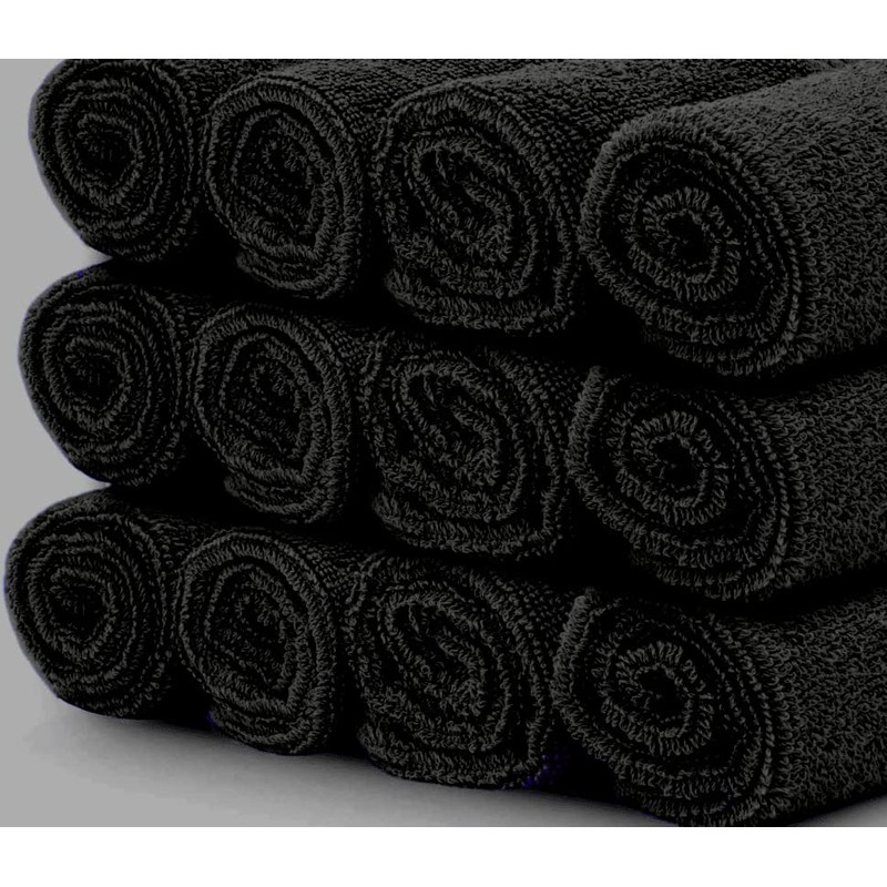 DARWEN STAR 100% Cotton 12 pcs Face Cloth, Highly Absorbent