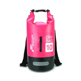 Fortitude Sports Waterproof Dry Bag 5L / 10L / 20L Waterproof Backpack Stuff Sack Wet Bags for Swimming, Paddleboarding, Travel, Kayaking, Fishing, Beach (Pink, 10L)