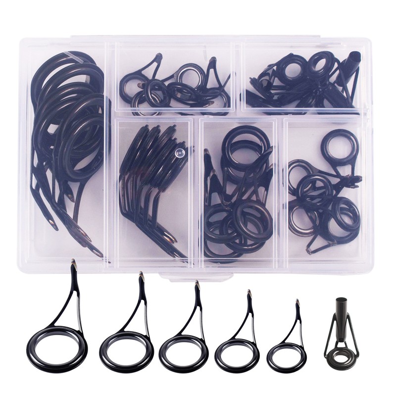 35pcs Fishing Rod Repair Kit Ceramic High Carbon Steel Fishing