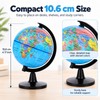 Educational World Globe for Teaching – 360° Rotating English Map