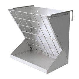 MUDUOBAN Heavy-Duty Hay Feeder,Combo Goat Horse Feeder for Hay and Grain,Galvanized Metal Wall Mounted Livestock Feeder with Adjustable Distance ﻿for Deer,Seep,Pony and Miniature Horses