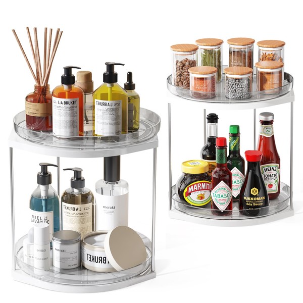 NEATORA Neatora 2 Pack 2-Tier Lazy Susan Turntable, 9.05 Rotating