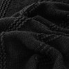 Battilo Black Throw Blanket with Fringe, Bed Throws for Home