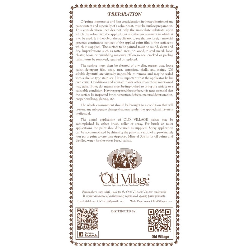 Old Village 1706qt Acrylic Latex Paint 1 Qt- Salem Brick