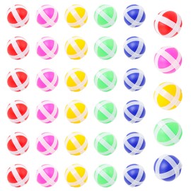 Pilikoll 40 Pcs Kids Darts Game Balls 3.4cm Dart Hook and Loop Balls Kids Dart Board Balls Sticky Ball for Fabric Dart Board Sticky Wall Balls for Indoor Outdoor Classic Games