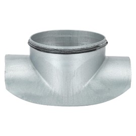 PATIKIL Duct Connector Saddle Take Off for 6" Duct to 6" Outlet Branch Extension, Galvanized Steel Round 90 Degree Ducting Splitter HVAC Vent Duct Transition with Rubber Gasket