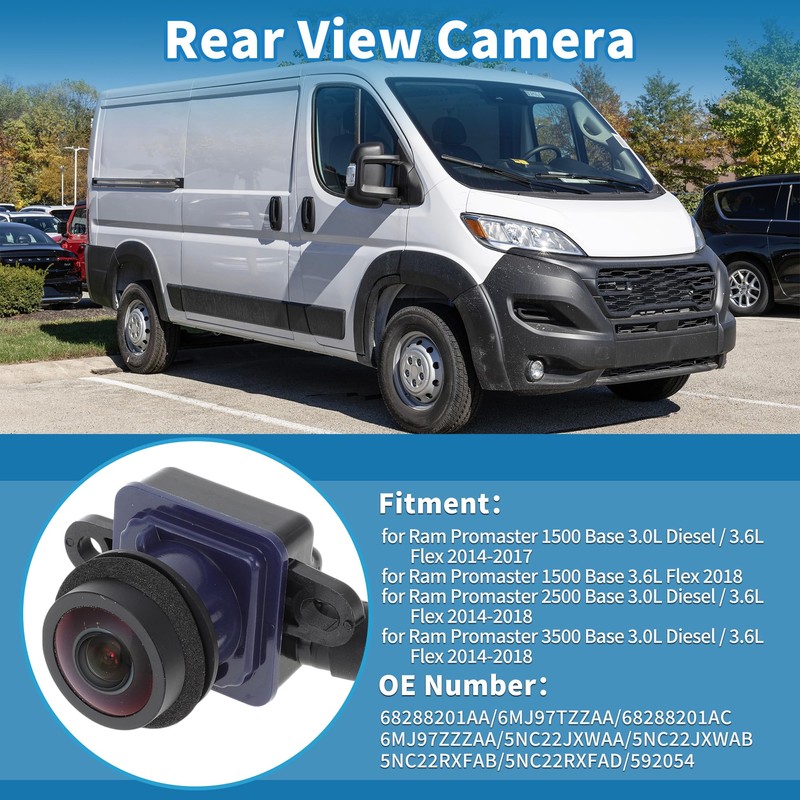 X AUTOHAUX Rear View Camera for Ram Promaster 1500 2500