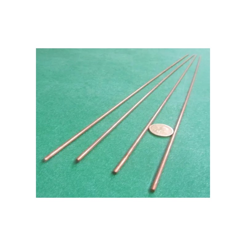 Basic 110 Copper Rod 1/8" Dia. x 24" Inch Length,