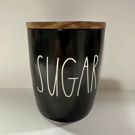 Rae -SUGAR Canister - Cellar Allside Black Medium Size with Lid KITCHENWARE- Dunn By Magenta