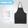 ASIRYVA 2 PCS Apron and Chef Hat Set,Adjustable Black and