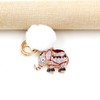 Tobestu Creative Cartoon Elephant Keychain Alloy Rhinestone Cute Animal Keyring