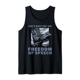 Crushing Freedom Of Speech Under Jackboot Social Media Post Tank Top