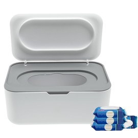 Flushable Wipes Dispenser Compatible with Cottonelle Leak-Proof&Dust-Free,Easy Access&Space-Saving,1PC