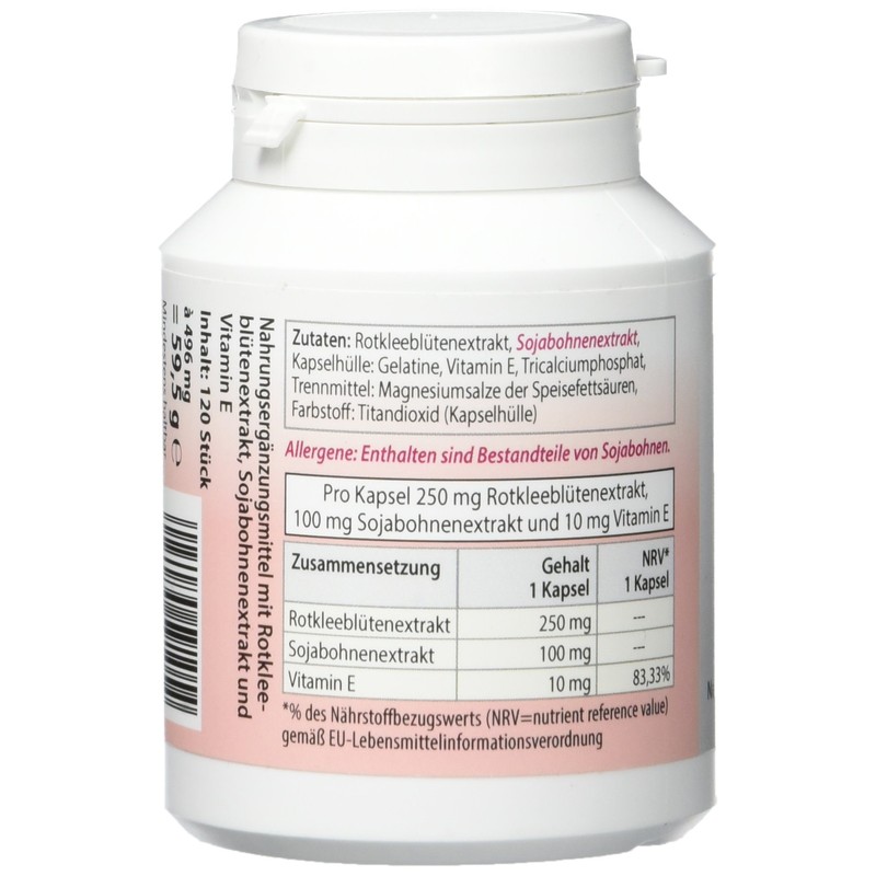 Avitale Soy Isoflavon Capsules 60 mg + E, 120 Pieces,
