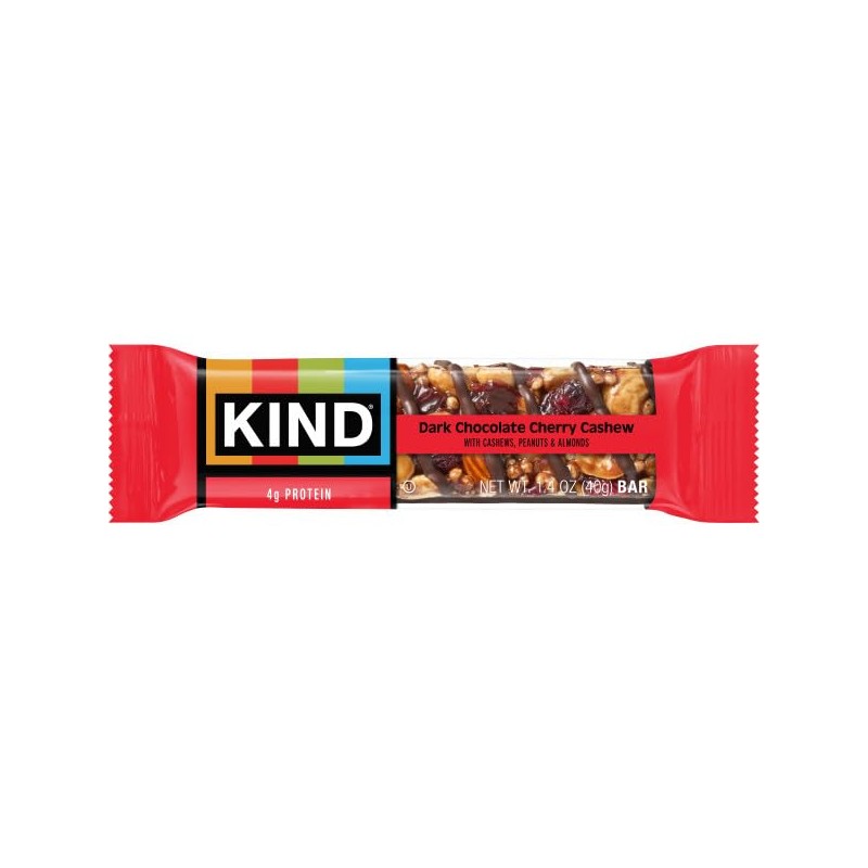 KIND Nut Bars, Dark Chocolate Cherry Cashew, Healthy Snacks, Gluten