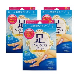 Teikoku Pharmaceutical Foot Refreshing Sheets, Total of 72 Sheets (6 Sheets x 4 Bags x 3 Boxes) Tree Sap Sheets