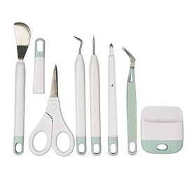 Craft Weeding Tools Kit for Vinyl,Scissor,Tweezers,Weeders,Scraper,Spatula,Scoring Stylus Pen for Cricut,Scrapbooking,Silhouettes and Cardstock,7 pcs Mint