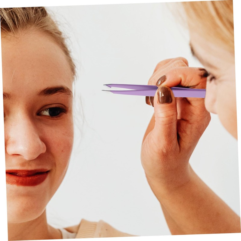 FOMIYES 2sets Portable Eyebrow Shaping Tools Set Includes Tweezers Clamps