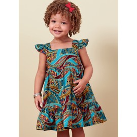 Butterick Toddlers' High Waisted Dress Sewing Pattern Kit, Design Code B6885, Sizes 1/2-1-2-3-4, Multicolor