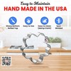 Foose Brand Hibiscus Cookie Cutter 3.75 in, Tin Plate Steel,