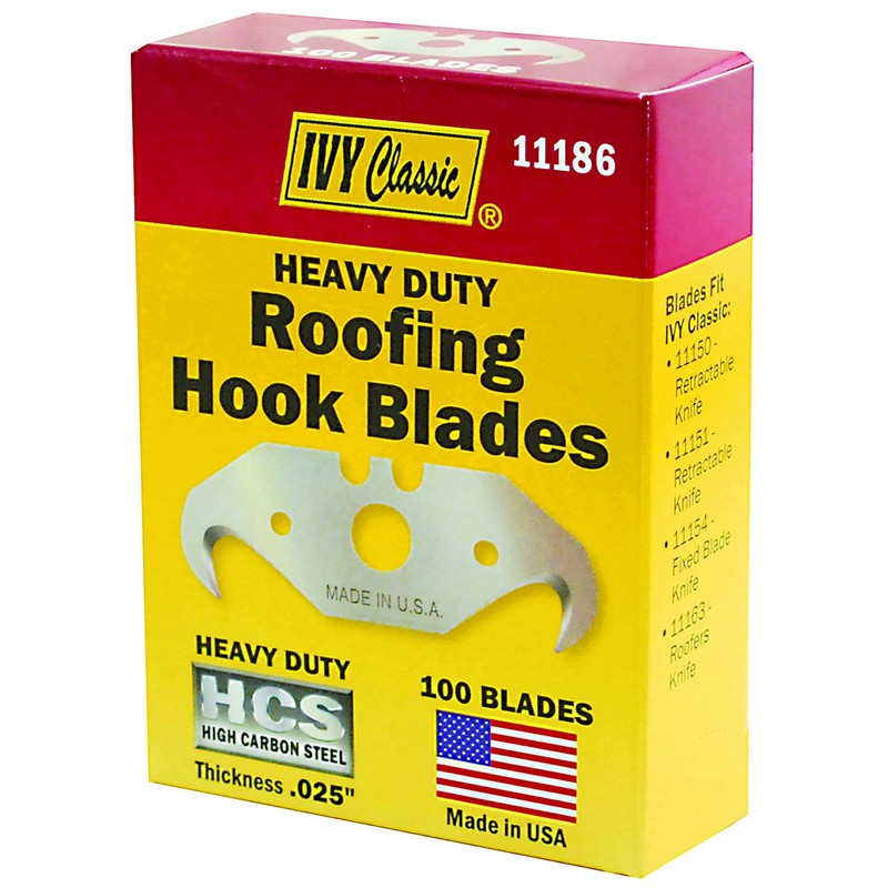 IVY Classic 11186 Heavy Duty Roofing Hook Blades, 100-Pack
