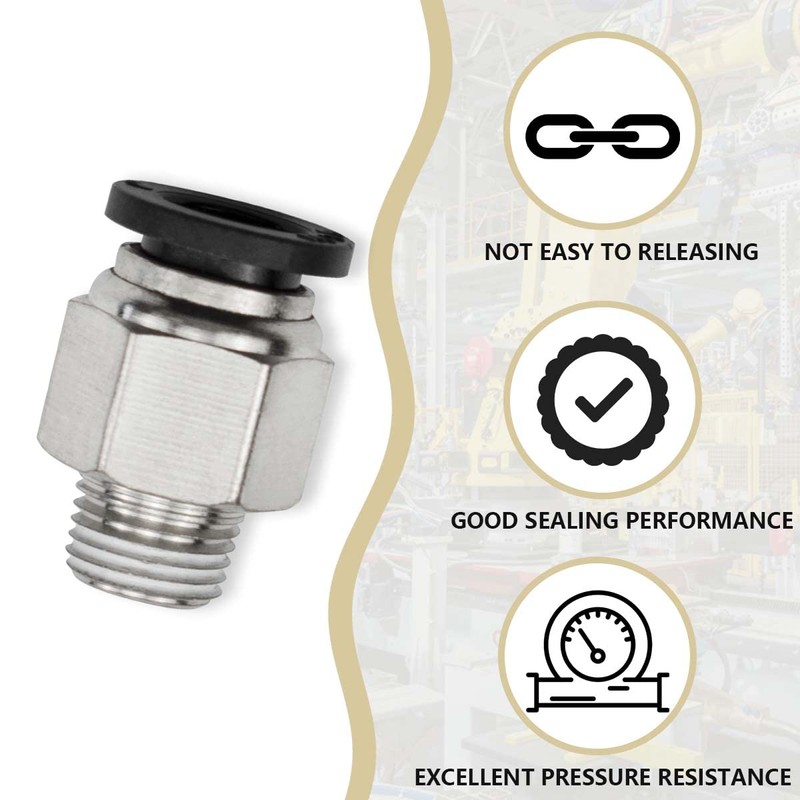 Bwintech Pack of 12 8 mm Hose AD x 1/4