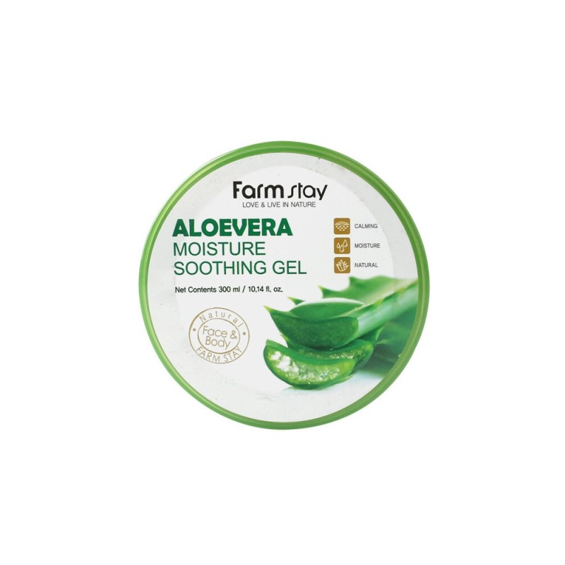 Farmstay Moisture Soothing Gel Aloe Vera 300ml / 팜스테이 모이스쳐