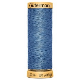 Gutermann Natural Cotton Thread, 110-Yard, Light Blue