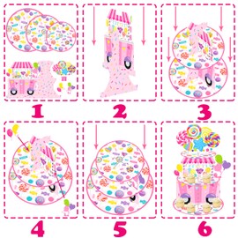 Candyland Cupcake Stand for Candyland Birthday Party Decoration 3 Tier Sweet Candy Cupcake Holder Lollipop Theme Dessert Tower for Candyland Theme Party Baby Shower Supplies