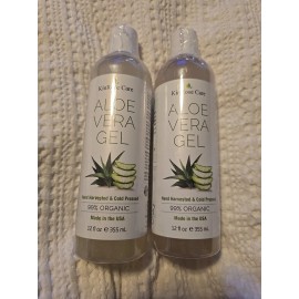 2 KinRose 12oz Organic Aloe Vera Gel  Face Skin Hair & Sunburn Relief Unscented