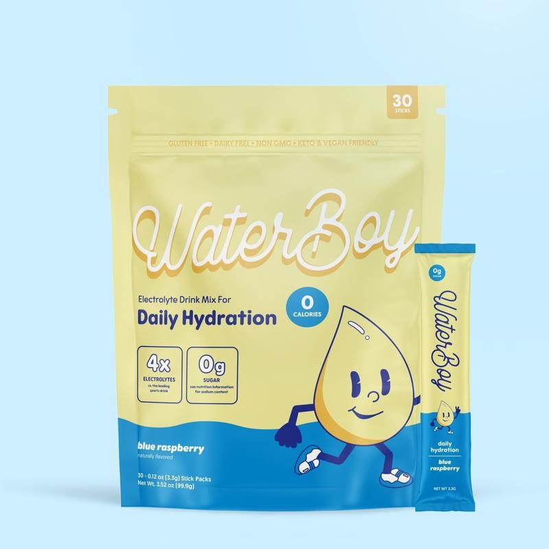 Daily Hydration Supplement | Sugar Free 1,570mg Electrolyte Powder Packets:_Watermelon_30