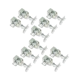 Emuca 1275505 Double roller catch for hinged furniture door, Set of 10 pcs