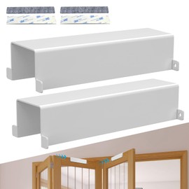 Metal Bifold Door Lock,Fits Bi-Fold Closet Doors, Cabinet Locks Baby Proofing,Doors Safety Locks Keep Toddler, Cats and Dogs Out of Cabinets, Pantry White (White, Small 2PCS)
