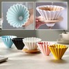 EHERDM Ceramic Coffee Dripper with Wood Cup Stand Pour Over