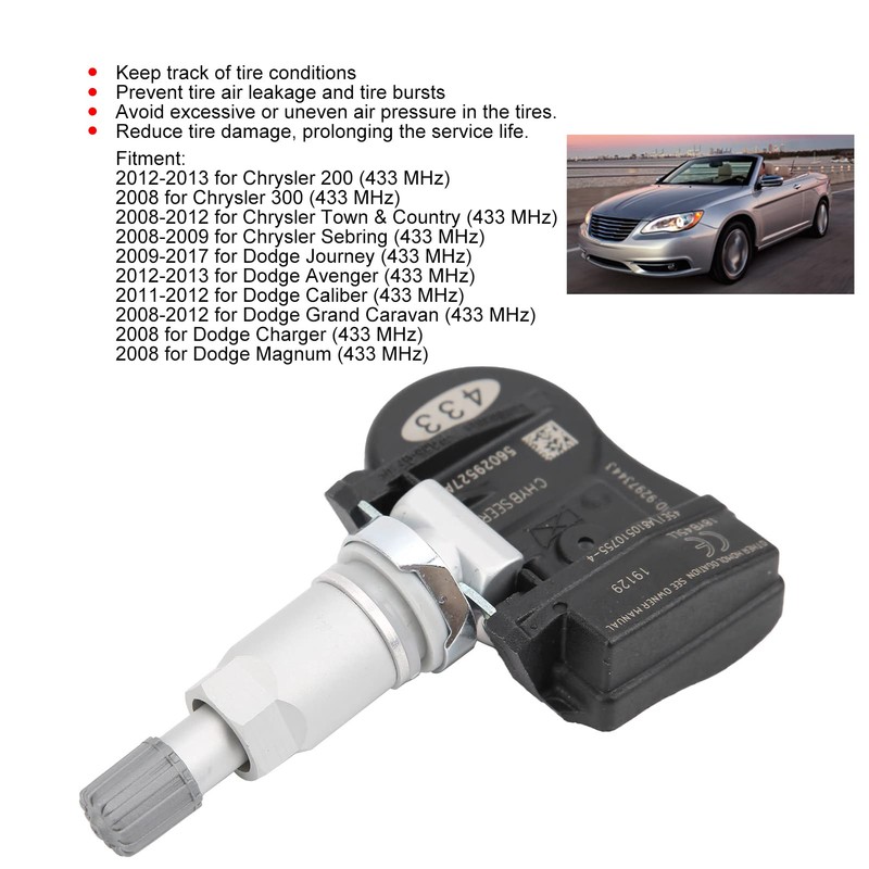 Sensor de Presión de Neumáticos TPMS 56029527AA Reemplazo del Sensor