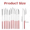 Set of 10 Diamond Needle Files Metal Mini Diamond Files